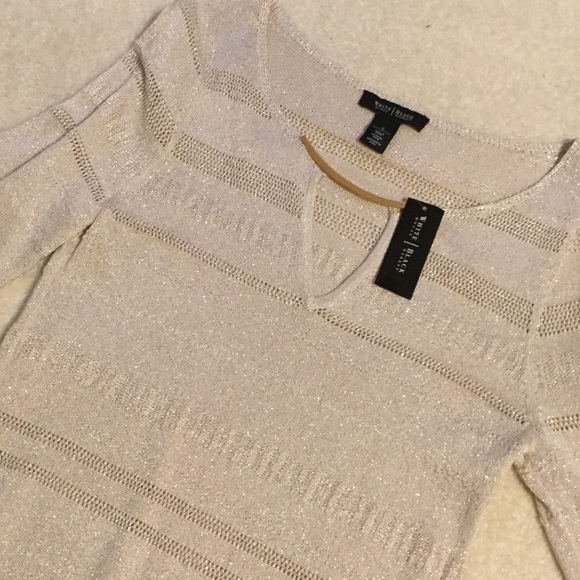 NWTs Beautiful White House Black Market tunic - Picture 4 of 4